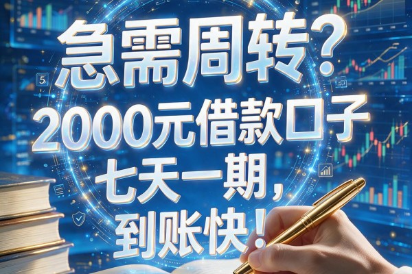 急需周转?这5个2000元借款口子七天一期,到账快!
