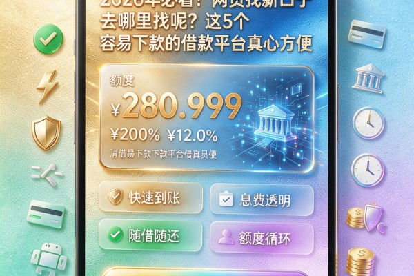 2026年必看!网贷找新口子去哪里找呢?这5个容易下款的借款平台真心方便