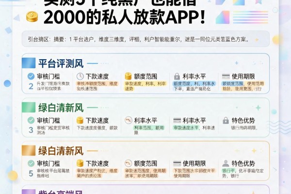 2026纯黑户小贷必看!实测5个纯黑户也能借2000的私人放款APP