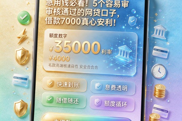 急用钱必看！5个容易审核通过的网贷口子，借款7000真心安利