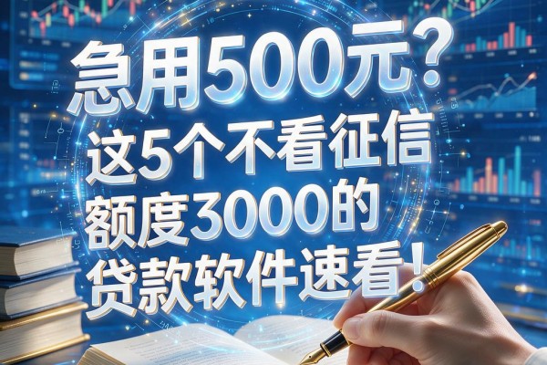急用500元?这5个不看征信、额度3000的贷款软件速看!