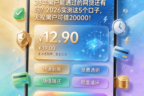 23年黑户能通过的网贷还有吗?2026实测这5个口子,无视黑户可借20000!