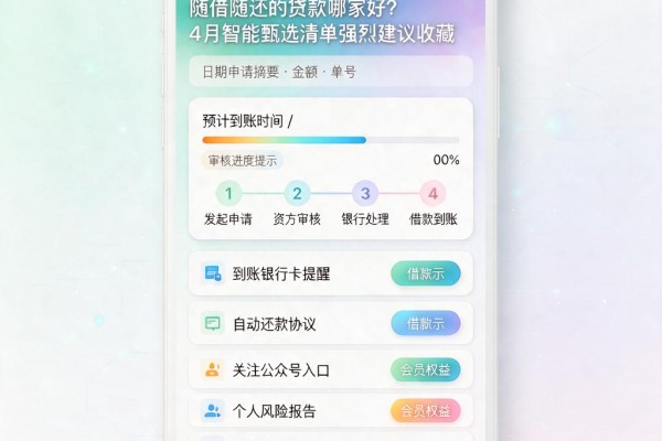 随借随还的贷款哪家好?4月智能甄选清单强烈建议收藏