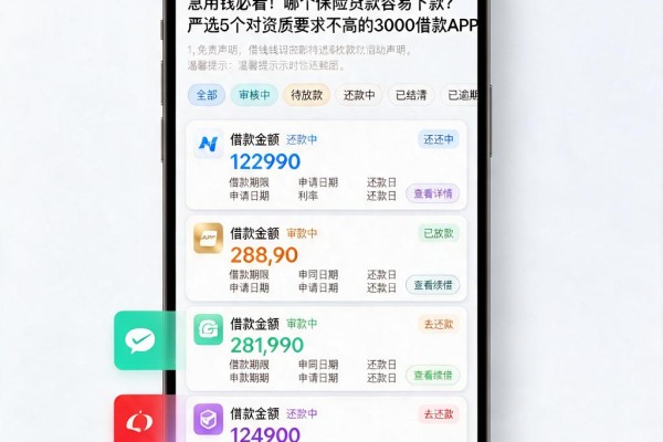 急用钱必看！哪个保险贷款容易下款？严选5个对资质要求不高的3000借款APP