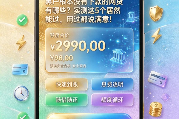 黑户根本没有下款的网贷有哪些?实测这5个居然能过,用过都说满意!