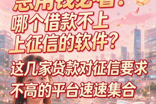 急用钱必看！哪个借款不上征信的软件？这几家贷款对征信要求不高的平台速速集合