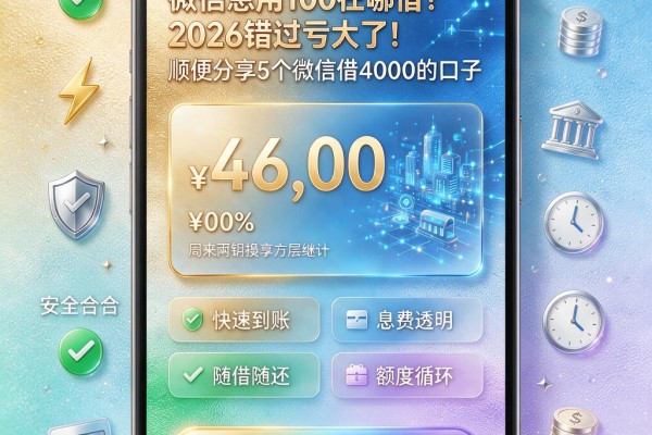 微信急用100在哪借?2026错过亏大了!顺便分享5个微信借4000的口子