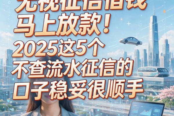 无视征信借钱马上放款!2025这5个不查流水征信的口子稳妥很顺手