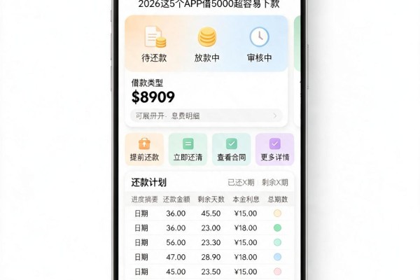 黑户必看！当天借当天还的小额贷款神器，2026这5个APP借5000超容易下款