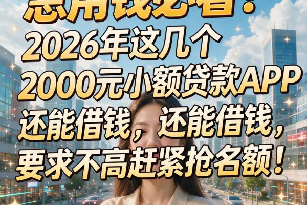 急用钱必看！2026年这几个2000元小额贷款APP还能借钱，要求不高赶紧抢名额