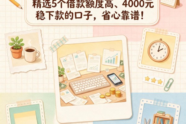 哪个平台贷款门槛低额度高？精选5个借款额度高、4000元稳下款的口子，省心靠谱！