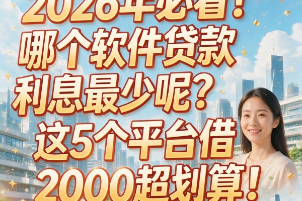 2026年必看！哪个软件贷款利息最少呢？这5个平台借2000超划算