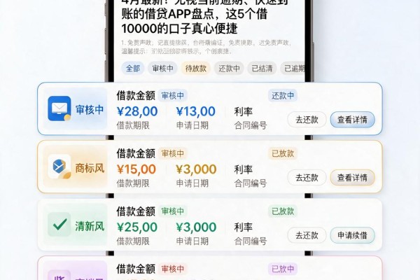 4月最新!无视当前逾期、快速到账的借贷APP盘点,这5个借10000的口子真心便捷