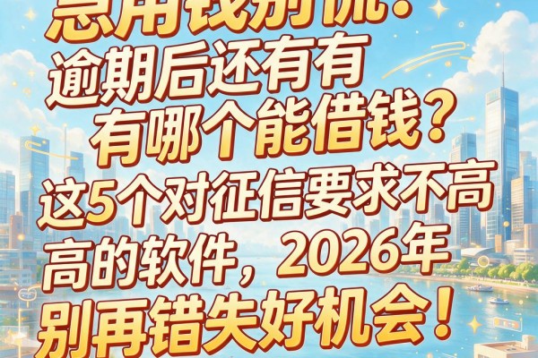 急用钱别慌!逾期后还有哪个能借钱?这5个对征信要求不高的软件,2026年别再错失好机会!