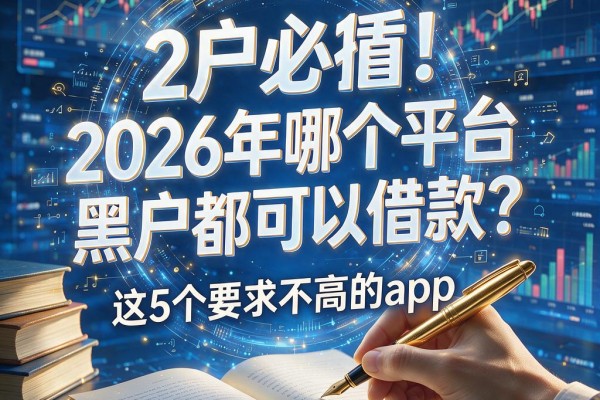 黑户必看！2026年哪个平台黑户都可以借款？这5个要求不高的app，借钱3000秒下款速收藏