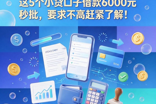 2026黑户必看!这5个小贷口子借款6000元秒批,要求不高赶紧了解!