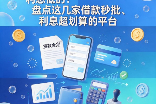 手机软件借钱哪个好利息低的？盘点这几家借款秒批、利息超划算的平台