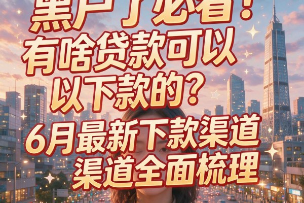 黑户了必看!有啥贷款可以下款的?6月最新下款渠道全面梳理