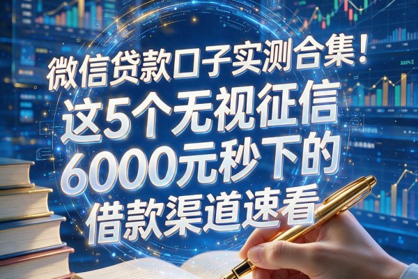 微信贷款口子实测合集！这5个无视征信、6000元秒下的借款渠道速看