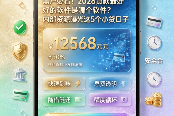 黑户必看!2026贷款最好的软件是哪个软件?内部资源曝光这5个小贷口子