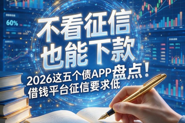 不看征信也能下款的负债APP盘点!2026这五个借钱平台征信要求低,5000元稳妥又便捷