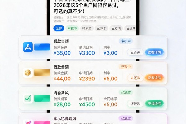不看征信记录也能贷款的平台有哪些?2026年这5个黑户网贷容易过,可选的真不少!