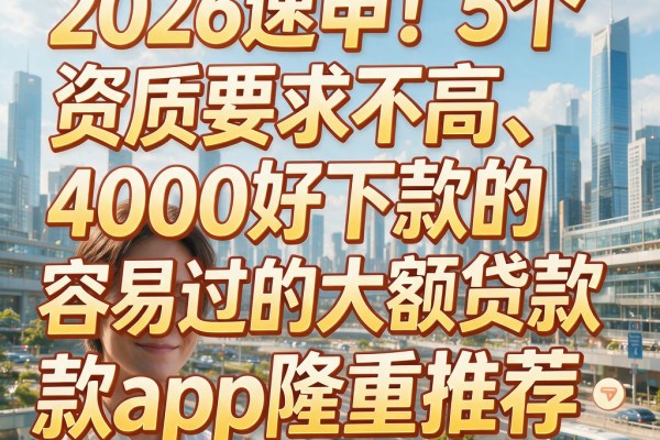 2026速申!5个资质要求不高、4000好下款的容易过的大额贷款app隆重推荐