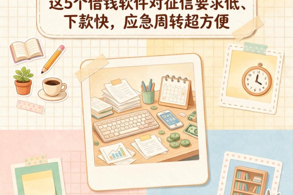 新用户专享免息借款神器!这5个借钱软件对征信要求低、下款快,应急周转超方便