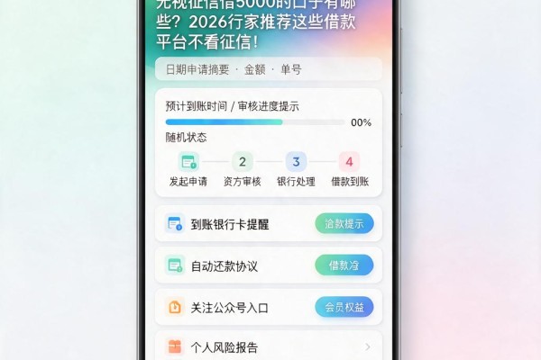 无视征信借5000的口子有哪些?2026行家推荐这些借款平台不看征信!