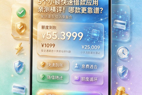 5个小额快速借款应用亲测横评!哪款更靠谱?