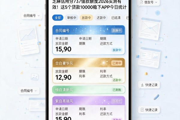 芝麻信用分737借款额度2026实测有效！这5个贷款10000稳下APP今日统计