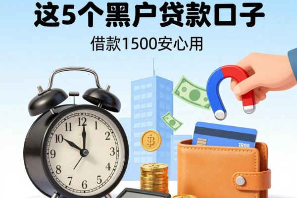 无视征信也能借!这5个黑户贷款口子正规靠谱,借款1500安心用