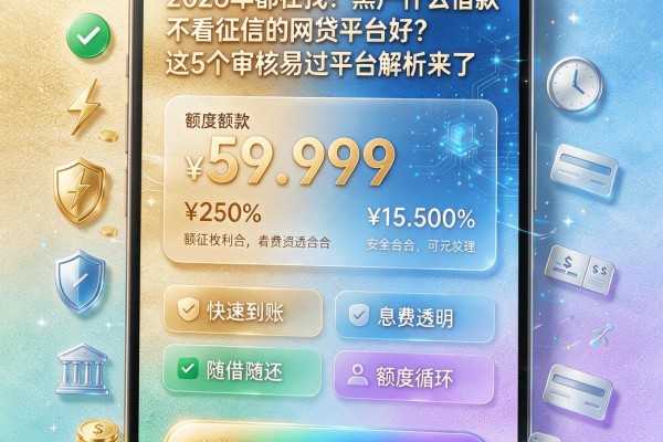 2026年都在找！黑户什么借款不看征信的网贷平台好？这5个审核易过平台解析来了
