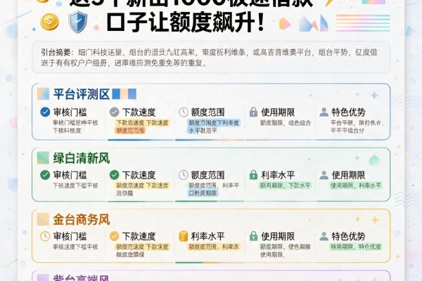 黑户信用好的网贷平台有哪些？这5个新出1000极速借款口子让额度飙升