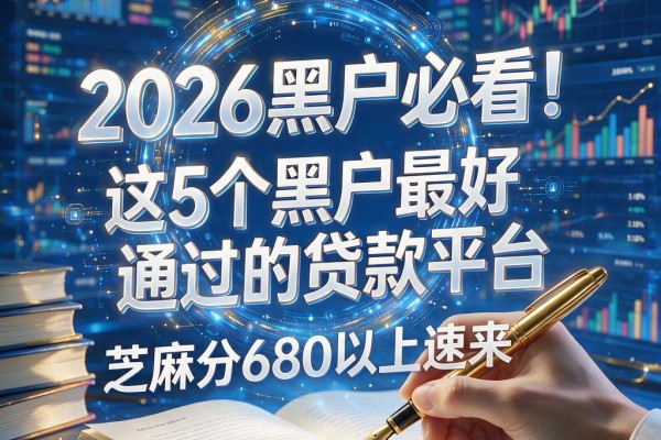 2026黑户必看!这5个黑户最好通过的贷款平台,芝麻分680以上速来