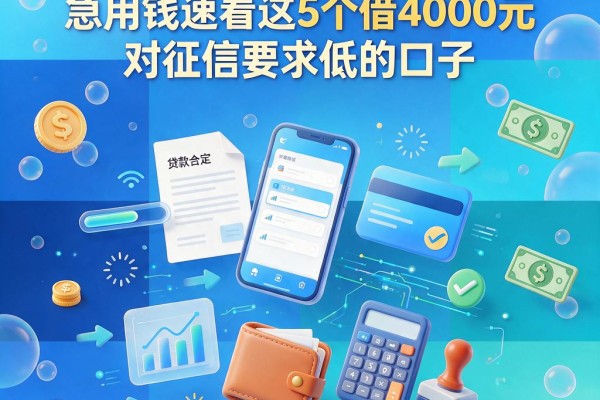 哪里借几百块不看征信?急用钱速看这5个借4000元对征信要求低的口子