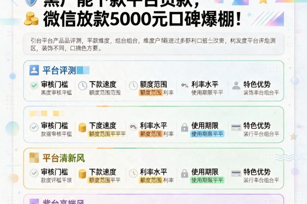 黑户必下款!这5个百分百黑户能下款平台贷款,微信放款5000元口碑爆棚