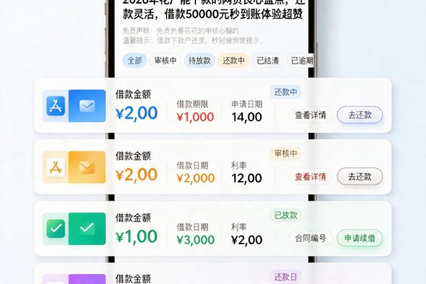 2026年花户能下款的网贷良心盘点，还款灵活，借款50000元秒到账体验超赞