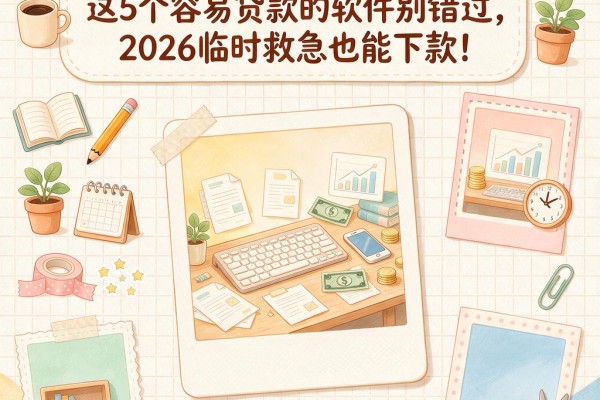征信黑了、花了、烂了？这5个容易贷款的软件别错过，2026临时救急也能下款！
