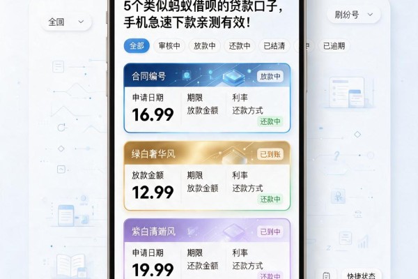 5个类似蚂蚁借呗的贷款口子,手机急速下款亲测有效!