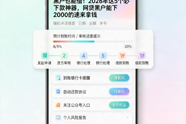 黑户也能借!2026年这5个必下款神器,网贷黑户能下2000的速来拿钱