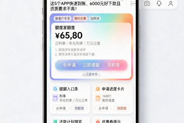 黑户必看！2026正规小额借钱平台盘点，这5个APP快速到账、6000元好下款且资质要求不高