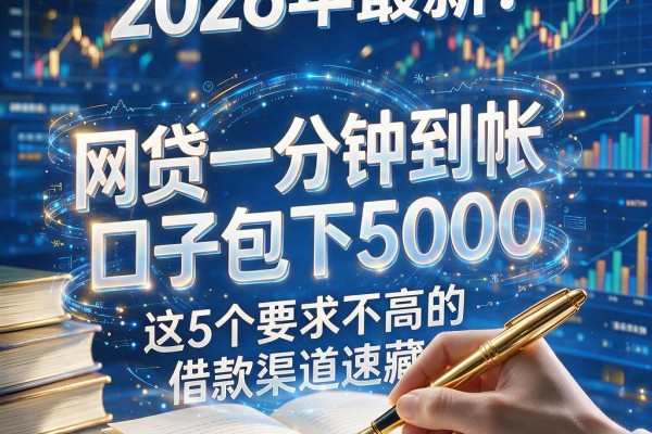 2026年最新！网贷一分钟到帐口子包下5000，这5个要求不高的借款渠道速藏