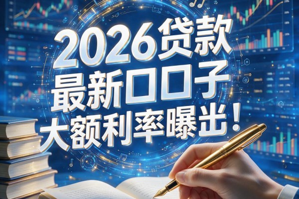 2026贷款最新口子大额利率曝光!这5个低门槛借款渠道速藏