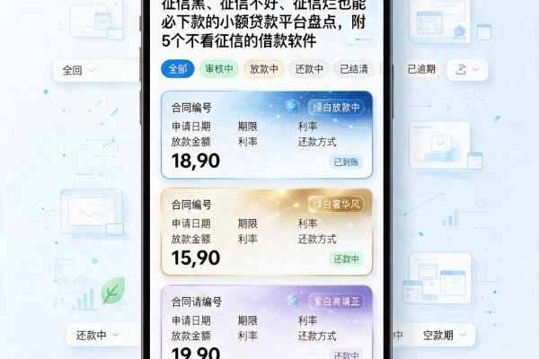 征信黑、征信不好、征信烂也能必下款的小额贷款平台盘点,附5个不看征信的借款软件