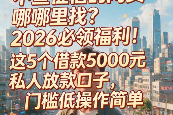 不查征信的网贷哪里找?2026必领福利!这5个借款5000元私人放款口子,门槛低操作简单