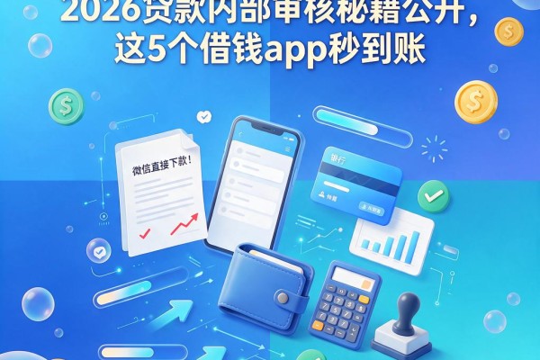 微信直接下款!2026贷款内部审核秘籍公开,这5个借钱App秒到账