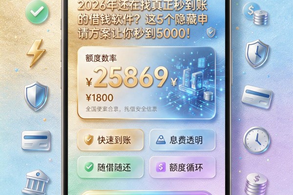 2026年还在找真正秒到账的借钱软件?这5个隐藏申请方案让你秒到5000!