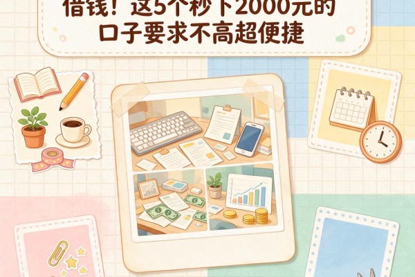 不查征信公积金社保也能借钱!这5个秒下2000元的口子要求不高超便捷