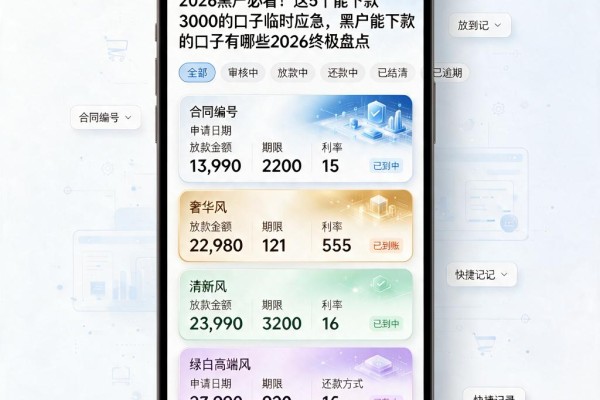 2026黑户必看！这5个能下款3000的口子临时应急，黑户能下款的口子有哪些2026终极盘点
